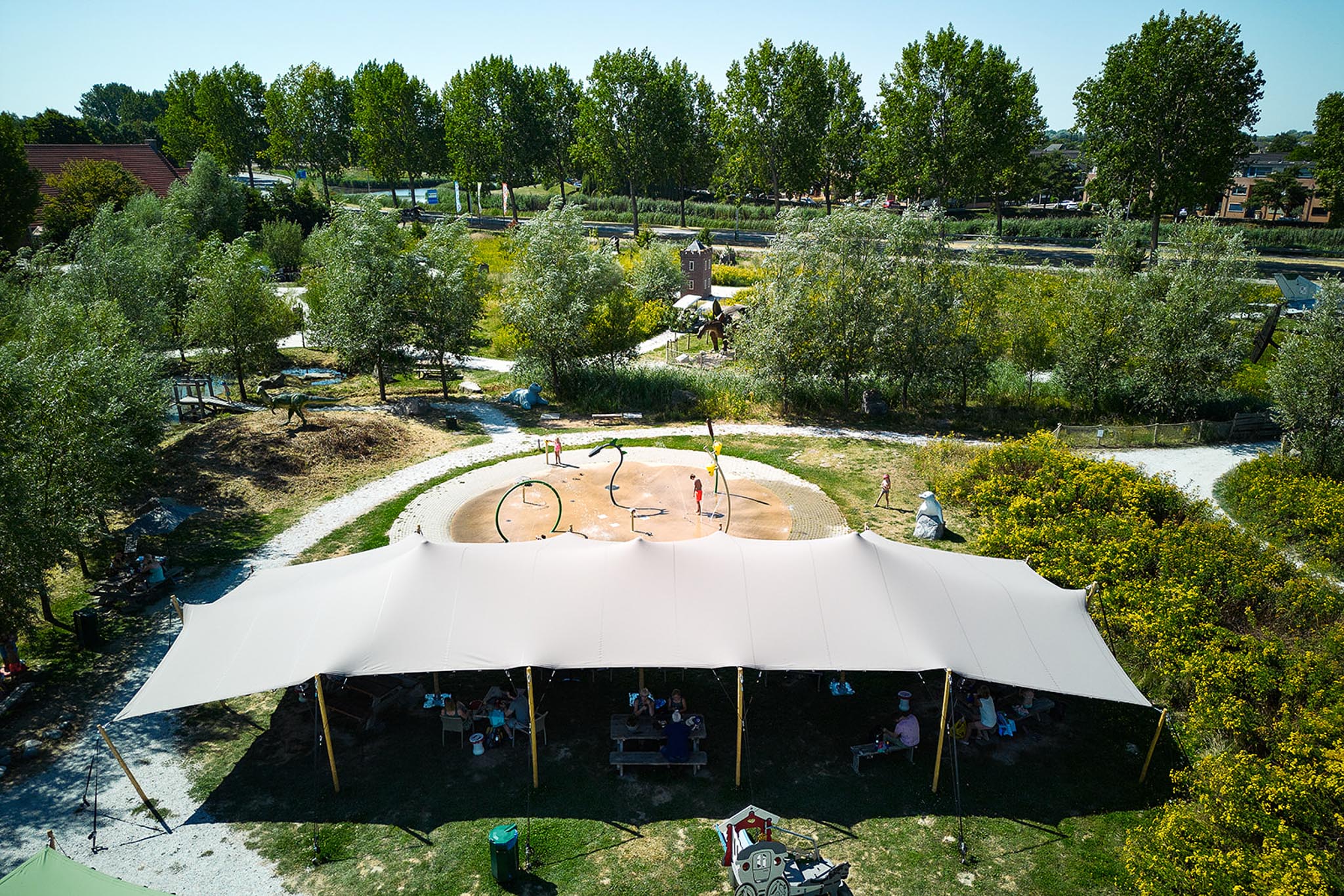 Stretchtent 7,5x20 meter