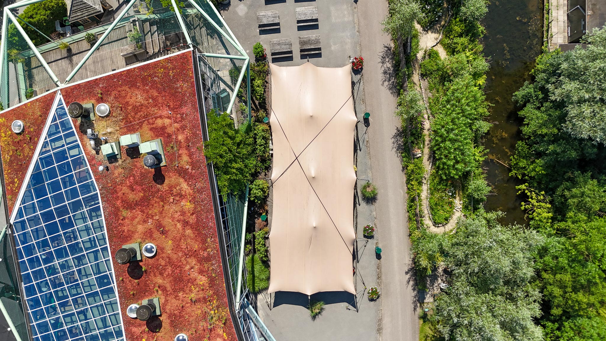 Stretchtent 7,5x20 meter