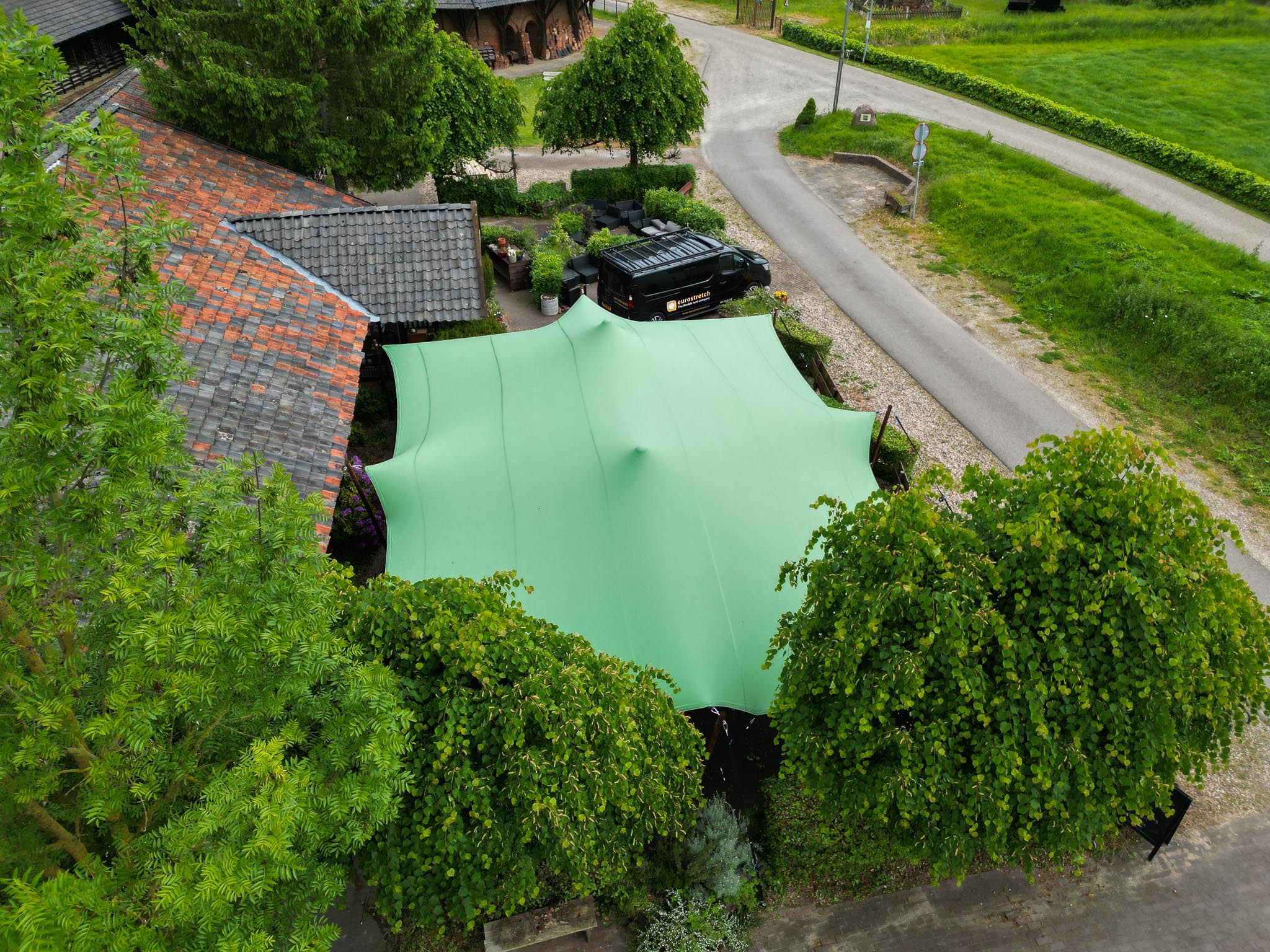 Stretchtent 9x12 meter