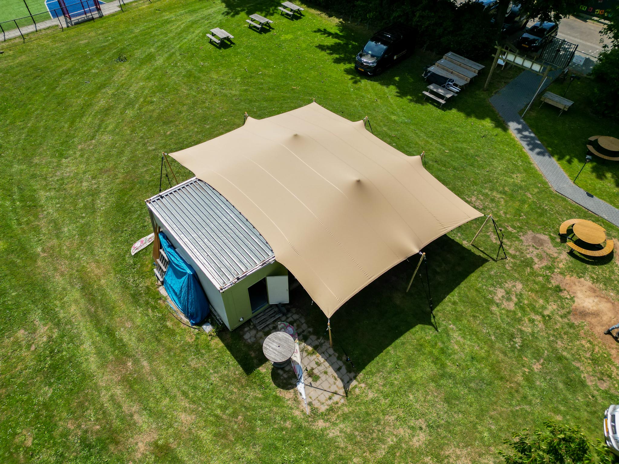 Stretchtent 9x12 meter